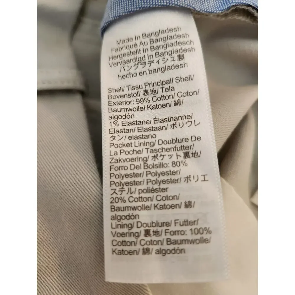 NWT J. Crew Men's Straight-Fit Original Chino Pant Stone 33/34